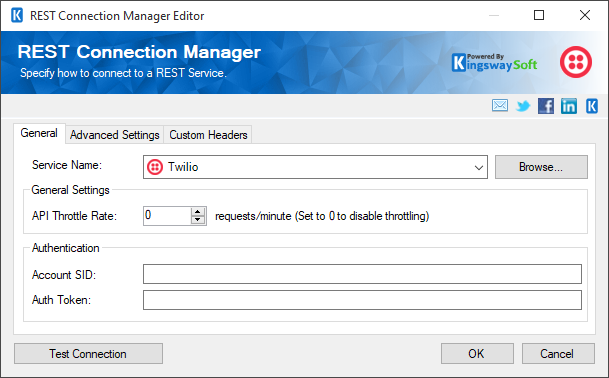 SSIS REST Twilio Connection Manager